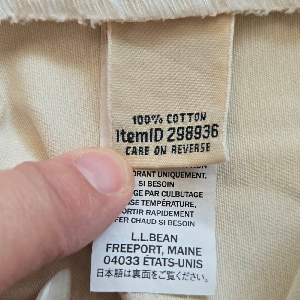 L.L.Bean Classic Fit Cotton Khaki Shorts Adjustable Waist Size 14 Beige - Picture 11 of 12